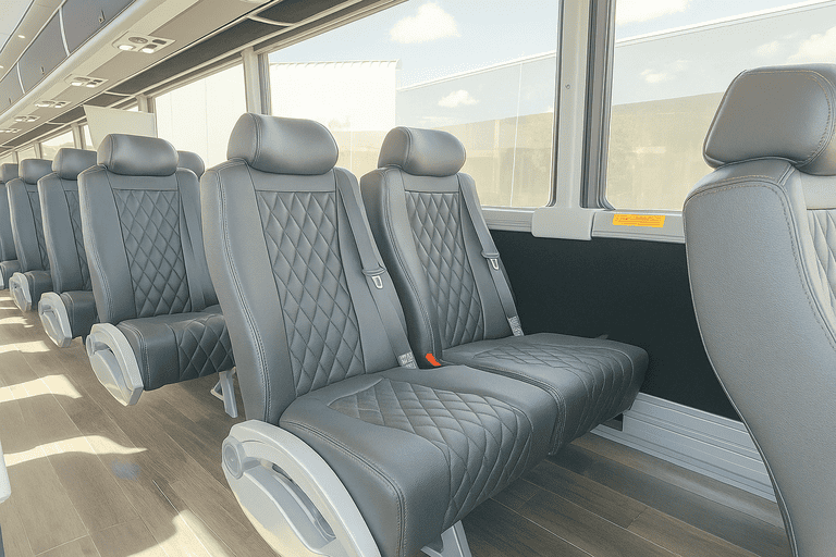 interior of Waipahu Charter Bus charter bus